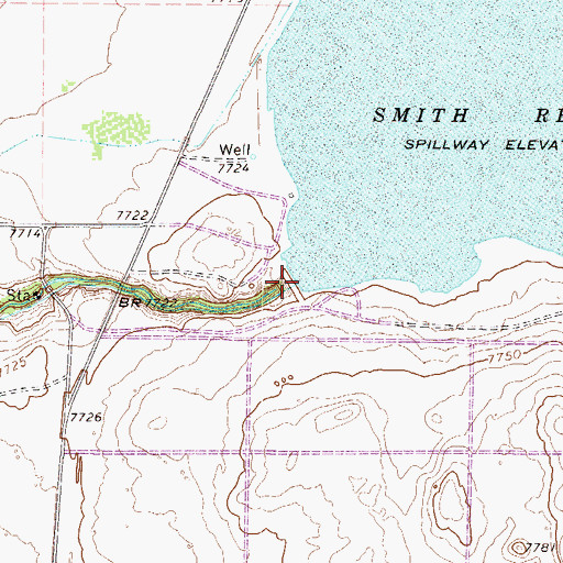 Topographic Map of Smith Reservoir, CO