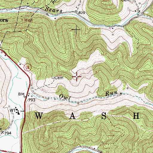 Topographic Map of District 5, WV