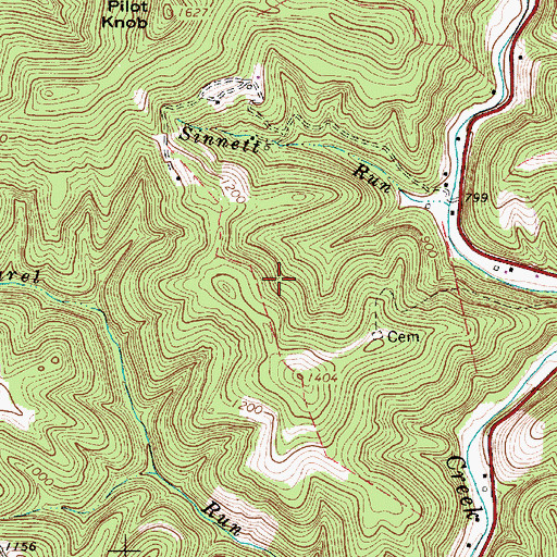 Topographic Map of District A, WV