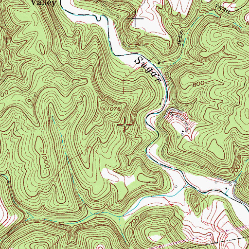 Topographic Map of District D, WV