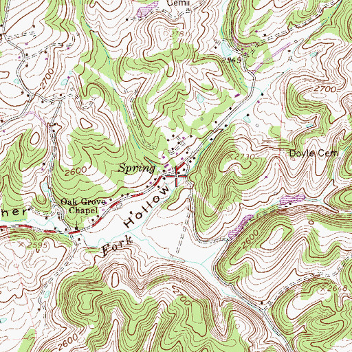Topographic Map of District I, WV