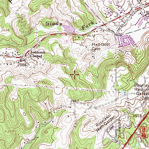 Topographic Map of District II, WV