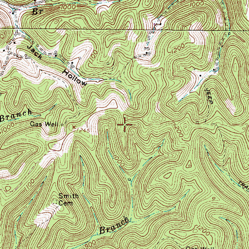 Topographic Map of Duval District (historical), WV