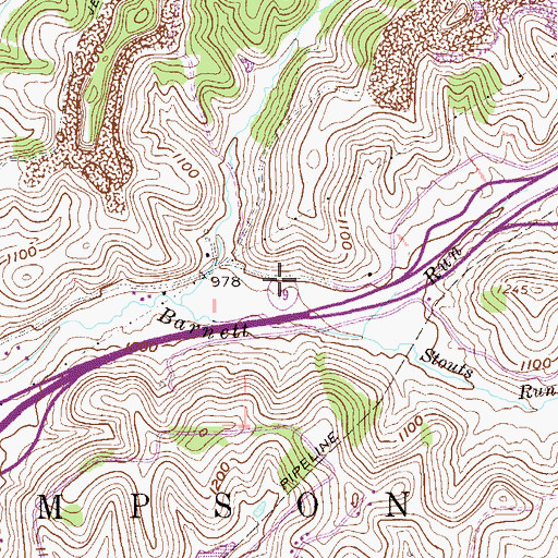 Topographic Map of Eastern District, WV