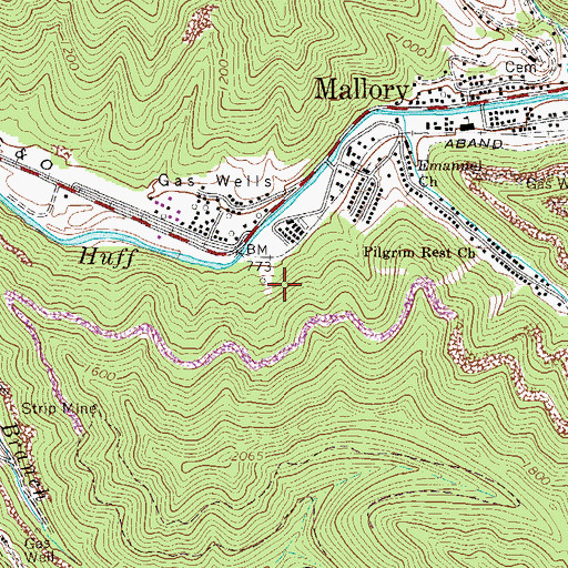 Topographic Map of Eastern District, WV