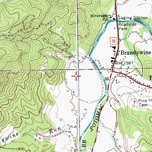 Topographic Map of Eastern District, WV