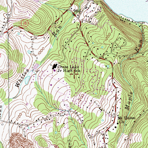 Topographic Map of Eastern District, WV