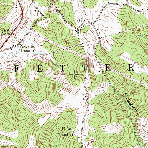 Topographic Map of Eastern District, WV