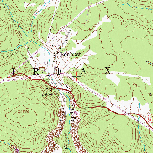 Topographic Map of Fairfax District, WV