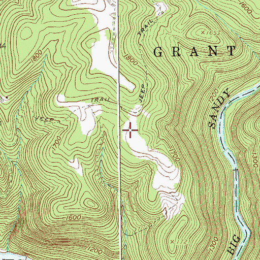 Topographic Map of First District, WV