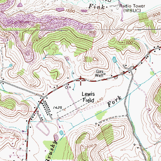 Topographic Map of First District, WV