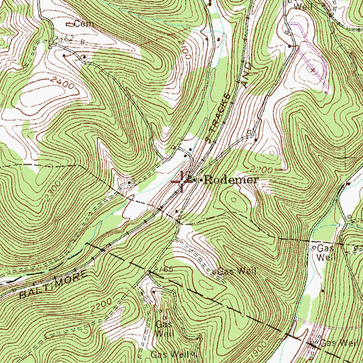 Topographic Map of Fourth District, WV