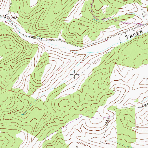 Topographic Map of Grant District, WV