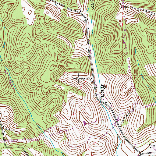 Topographic Map of Grant District, WV