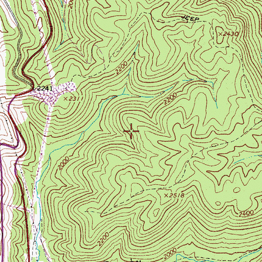 Topographic Map of Hamilton District, WV