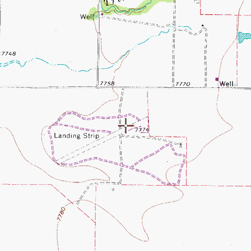 Topographic Map of Skinkle Landing Strip (historical), CO
