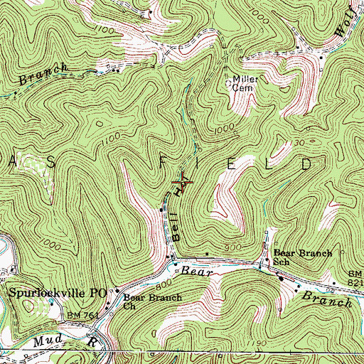 Topographic Map of Jefferson District (historical), WV