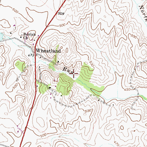 Topographic Map of Kabletown District, WV