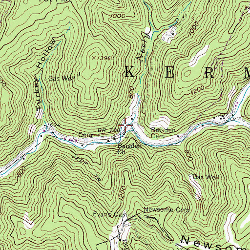 Topographic Map of Kermit District (historical), WV