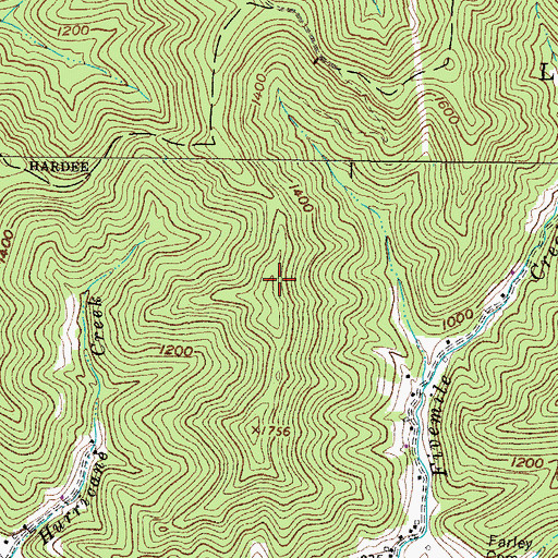 Topographic Map of Lee District, WV
