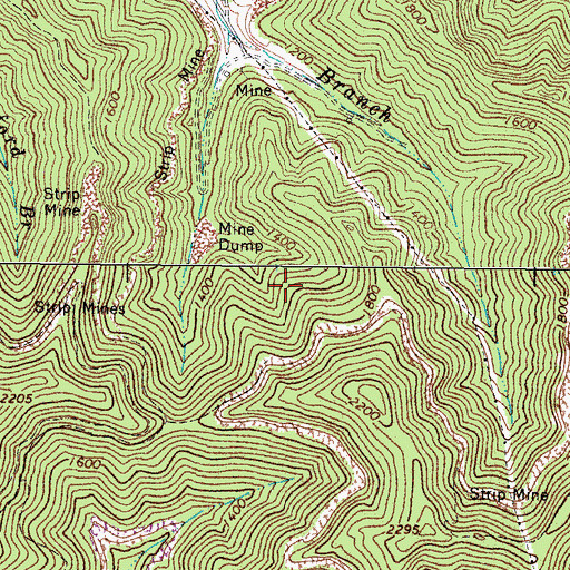 Topographic Map of Magnolia District, WV