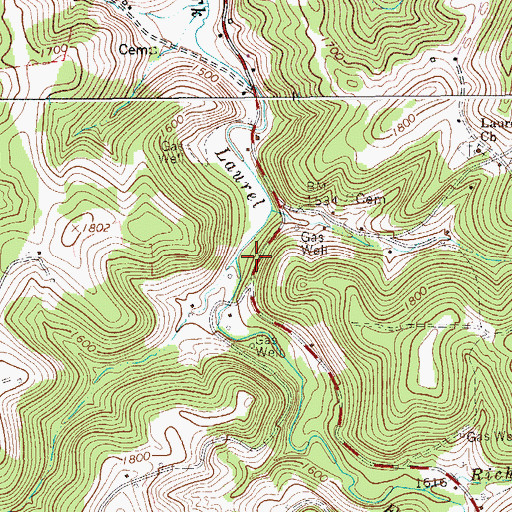Topographic Map of Meade District (historical), WV