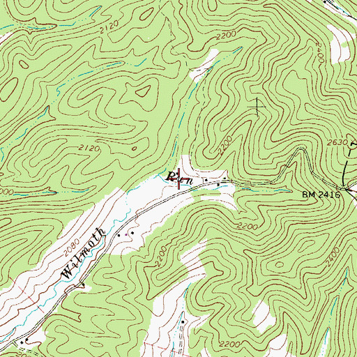 Topographic Map of New Interest District, WV