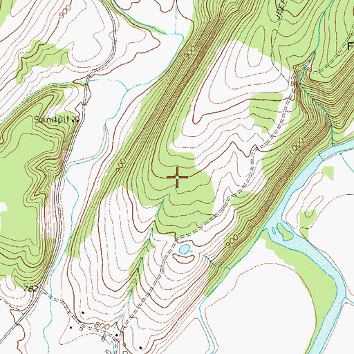 Topographic Map of Old Fields District, WV