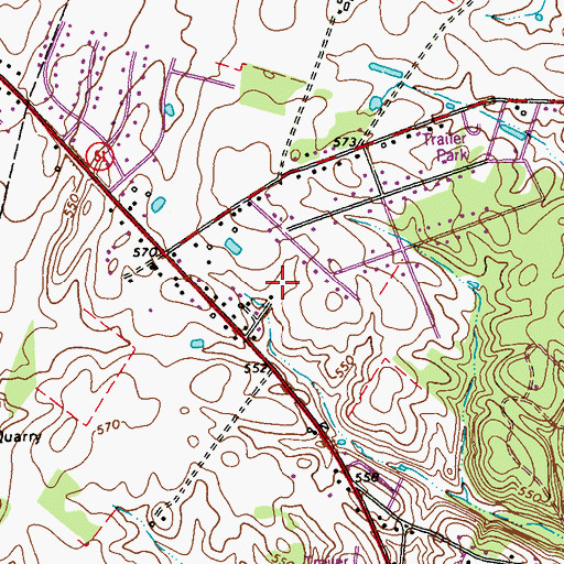 Topographic Map of Shenandoah District, WV