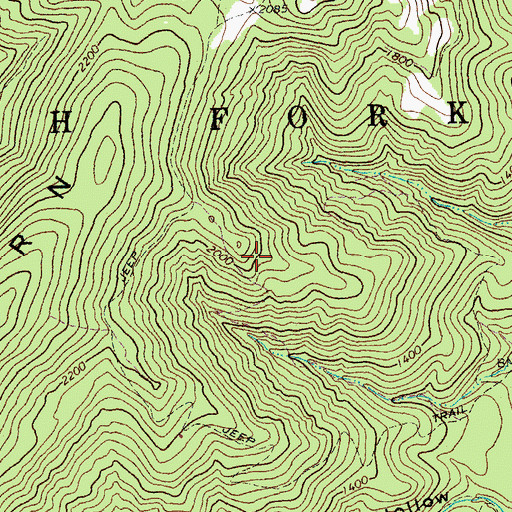 Topographic Map of South Fork District, WV
