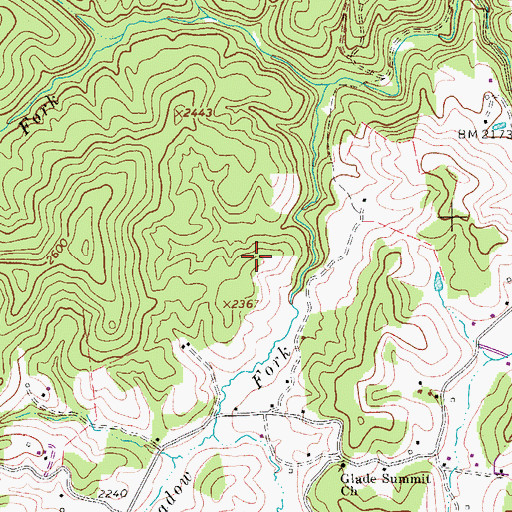 Topographic Map of Southern District, WV