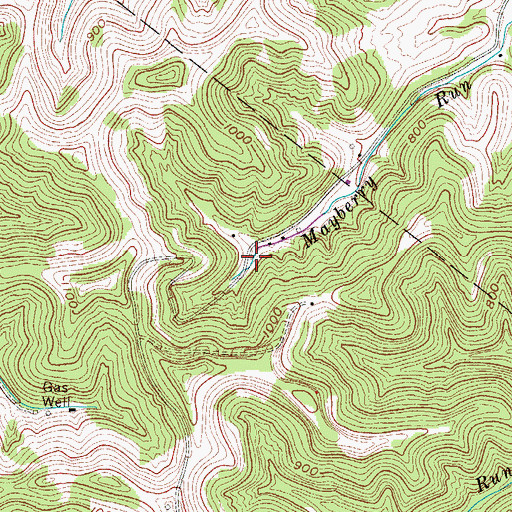 Topographic Map of Southwest District, WV