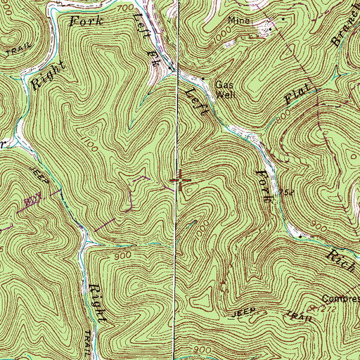 Topographic Map of Stonewall District, WV