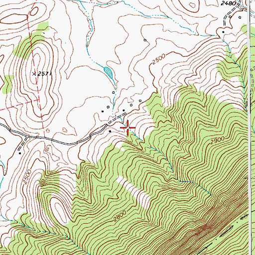 Topographic Map of Sweet Springs District (historical), WV
