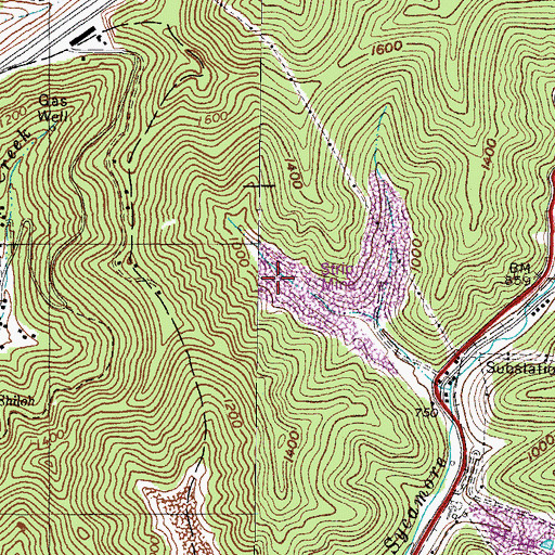 Topographic Map of Tug River District (historical), WV