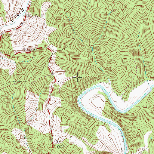 Topographic Map of Union District, WV