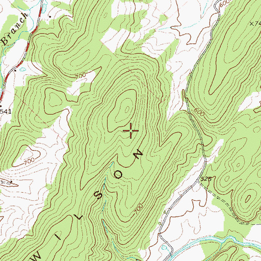 Topographic Map of Valley District, WV