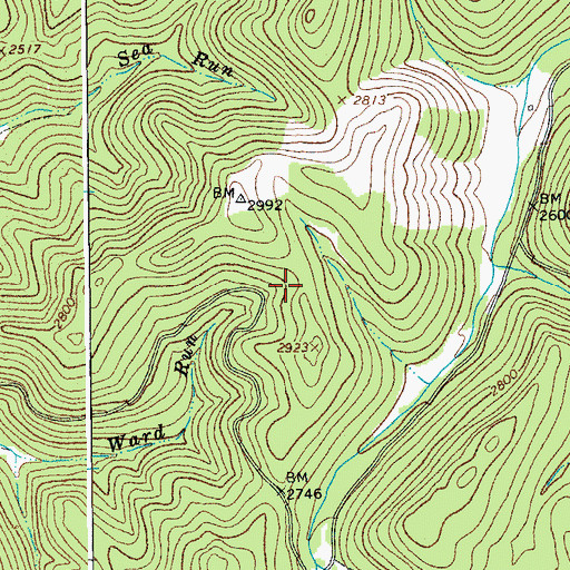 Topographic Map of Valley Bend District, WV