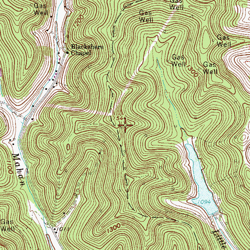 Topographic Map of West Augusta District, WV