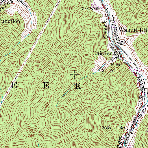 Topographic Map of Western District, WV