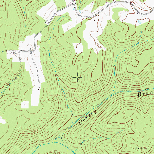 Topographic Map of Wilderness District, WV