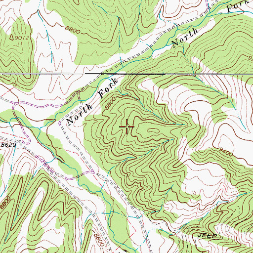 Topographic Map of North Fork Trinchera Creek, CO