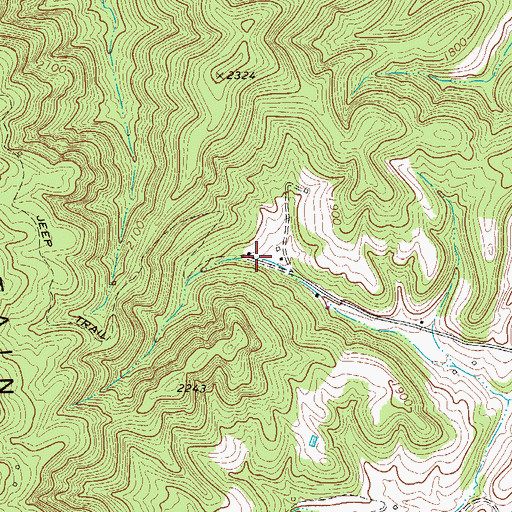 Topographic Map of Wolf Creek District (historical), WV