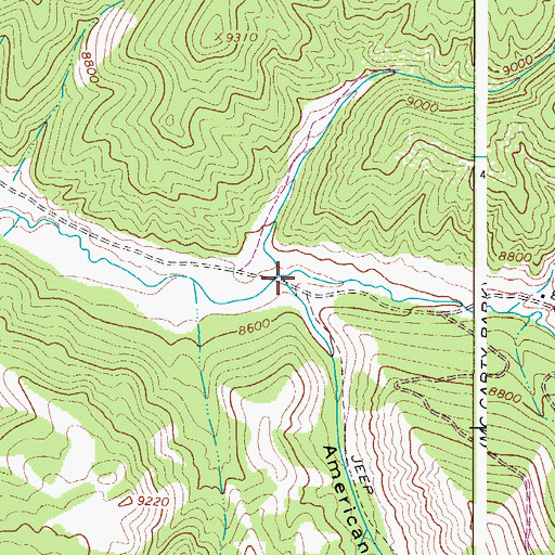 Topographic Map of American Gulch, CO
