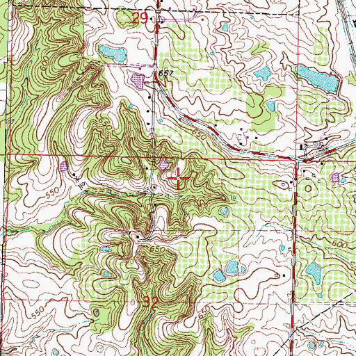 Topographic Map of Anna District 2 Election Precinct, IL