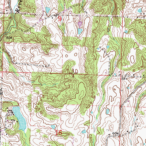 Topographic Map of Anna District 4 Election Precinct, IL