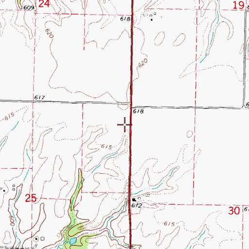 Topographic Map of Athens North Number 2 Election Precinct, IL