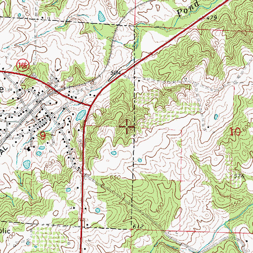 Topographic Map of Burnside Election Precinct, IL