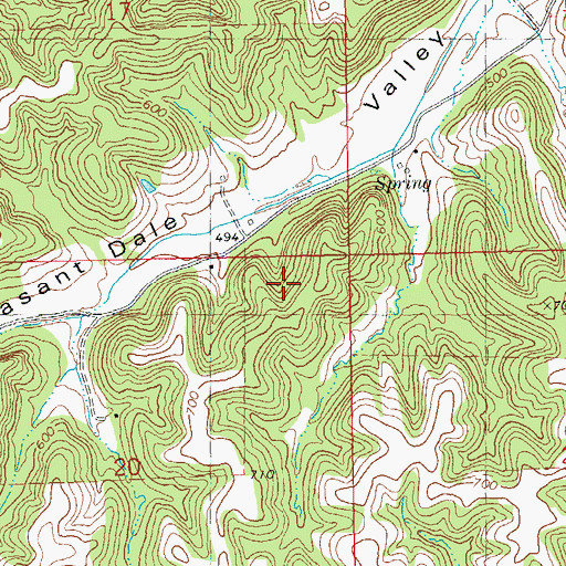 Topographic Map of Carlin Election Precinct, IL