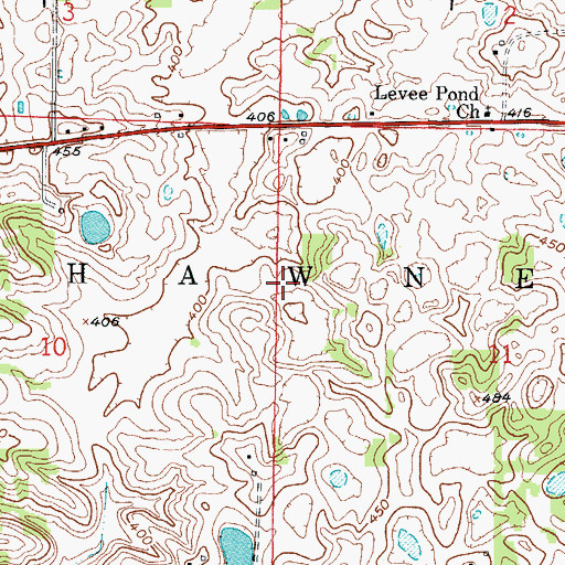 Topographic Map of Cave-In-Rock Election Precinct, IL